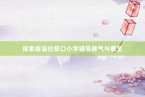 探索临淄杜郎口小学辅导脾气与截至